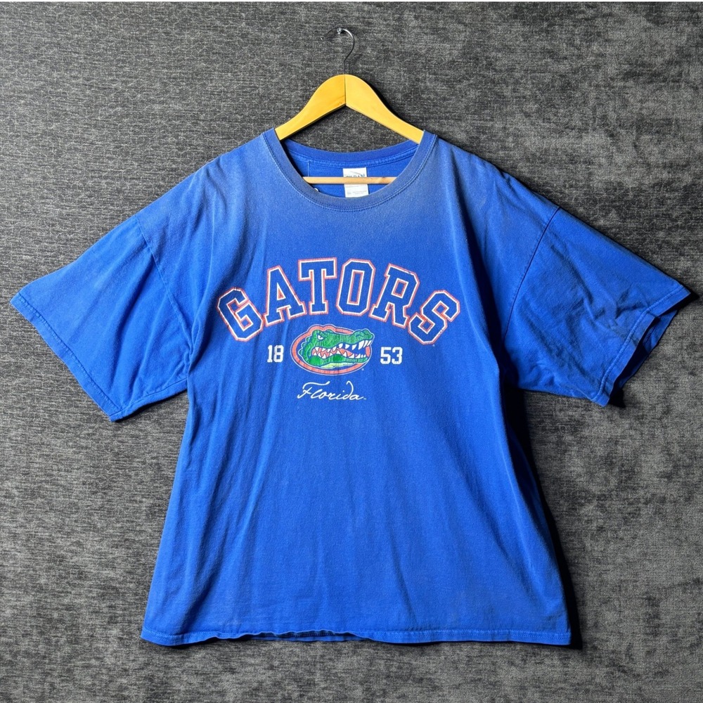Florida Gators Vintage Faded T-Shirt Mens 2XL Blue Short Sleeve Graphic Tee